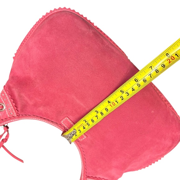 Isabella fiore pink suede leather eyelet hobo bag - Picture 13 of 13